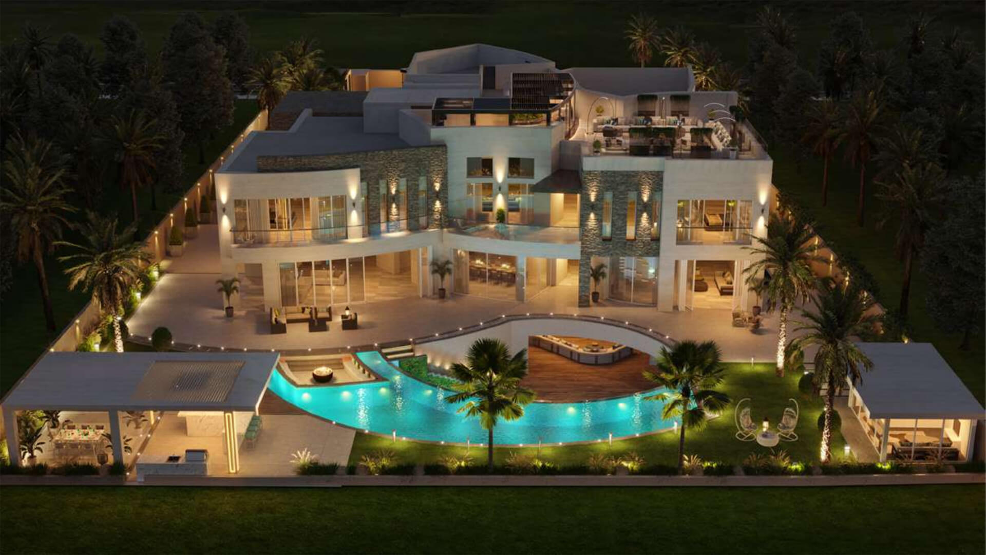 Exterior view of Amara Emirates Hills luxury villa