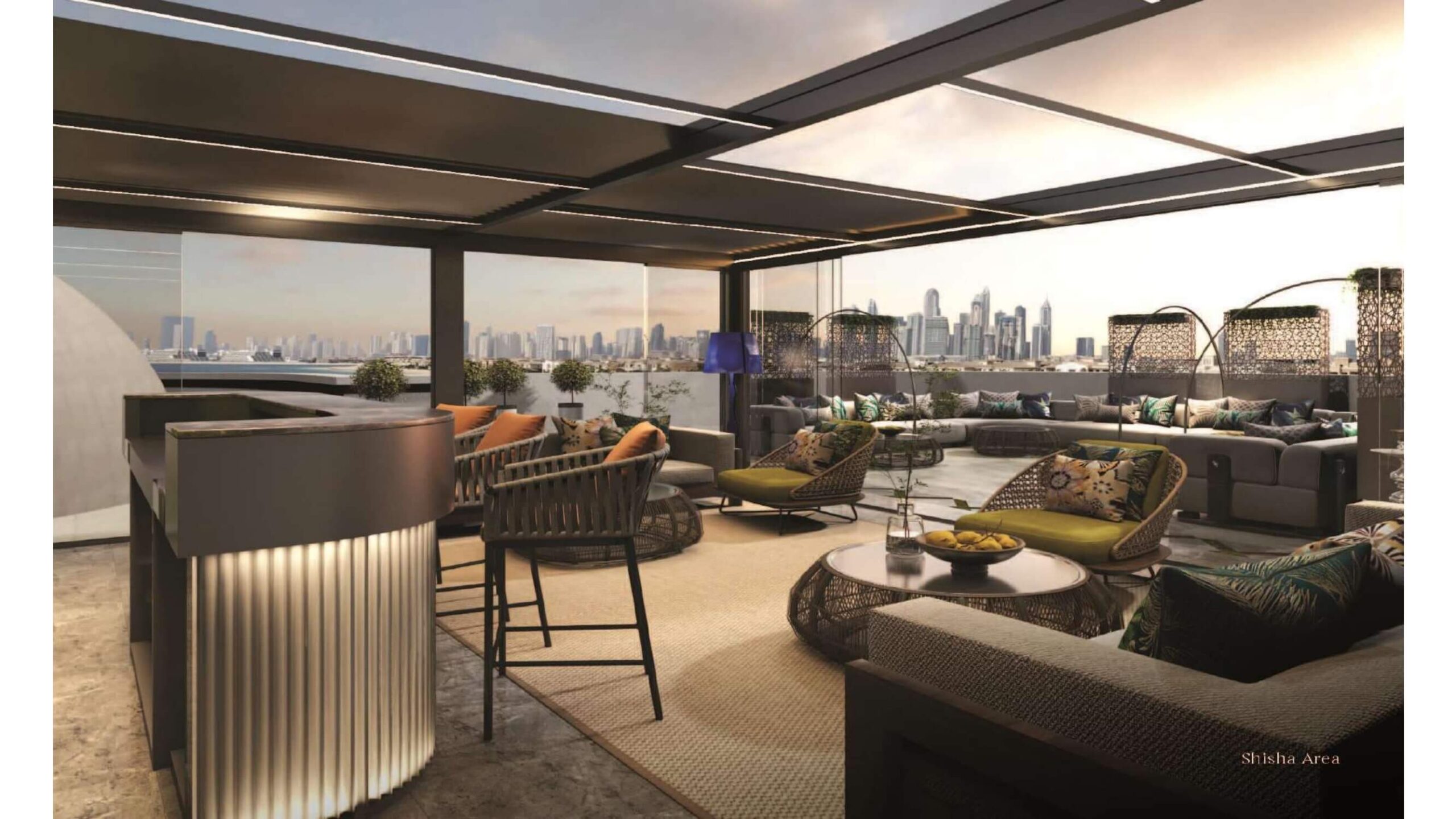 outdoor sitting area on private balcony with sea view