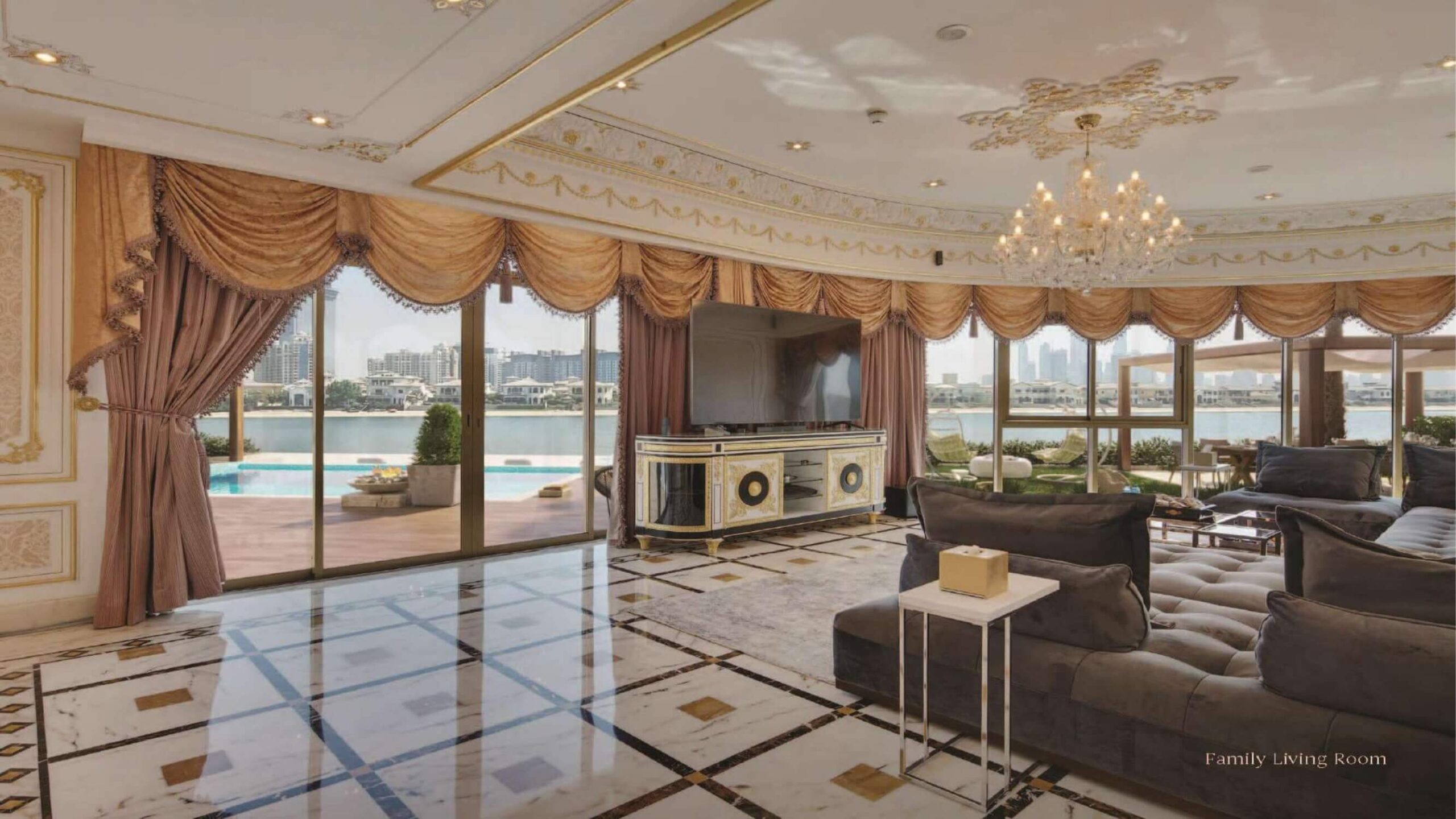 modern family living room with comfortable seating